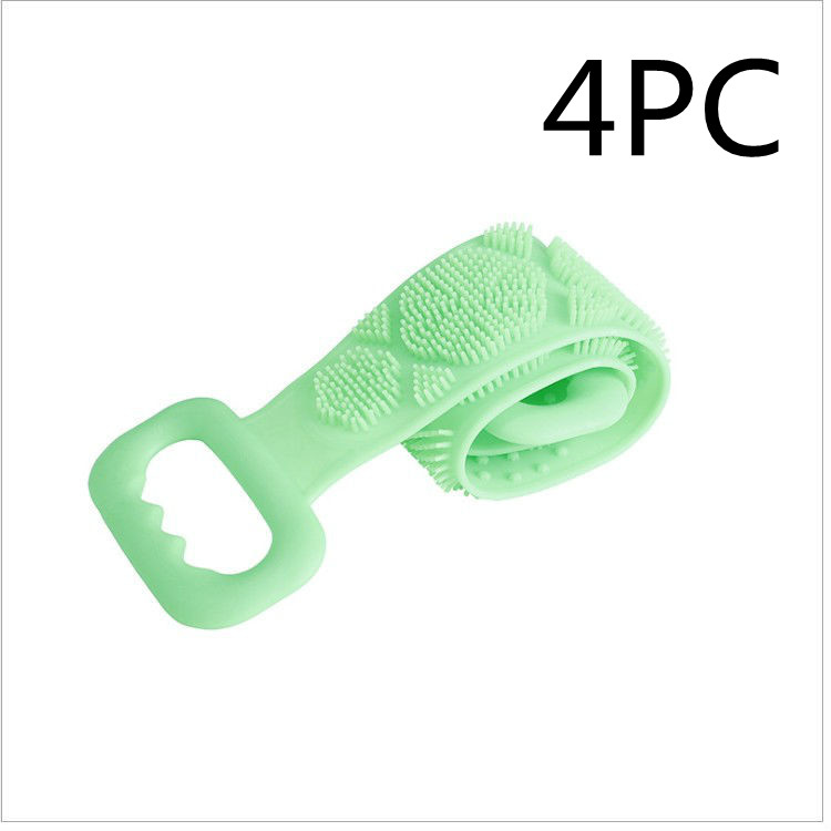 Bath Towel Silicone Rubbing Back Towel 4Pc Green 70Cm - Shop at LoveMi