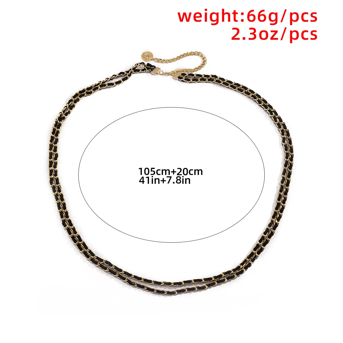 Vintage Portrait Tassel Waist Chain Long Double-layer Flocking Cloth Chain Waist Ornament