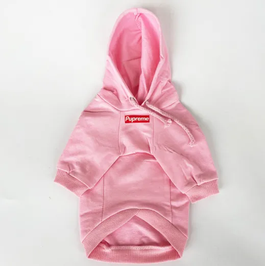 Pet Cotton Dog Clothes Hooded Sweater Pink - Shop at LoveMi