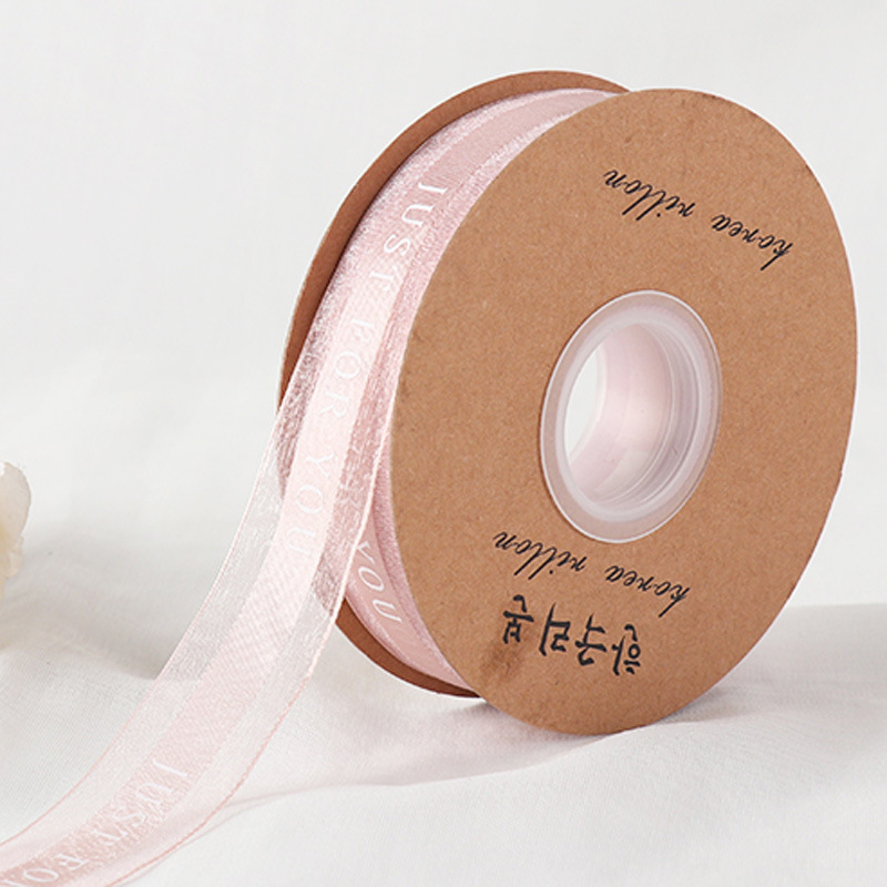 Flower Bouquet Ribbon Printed English Letter Ribbon