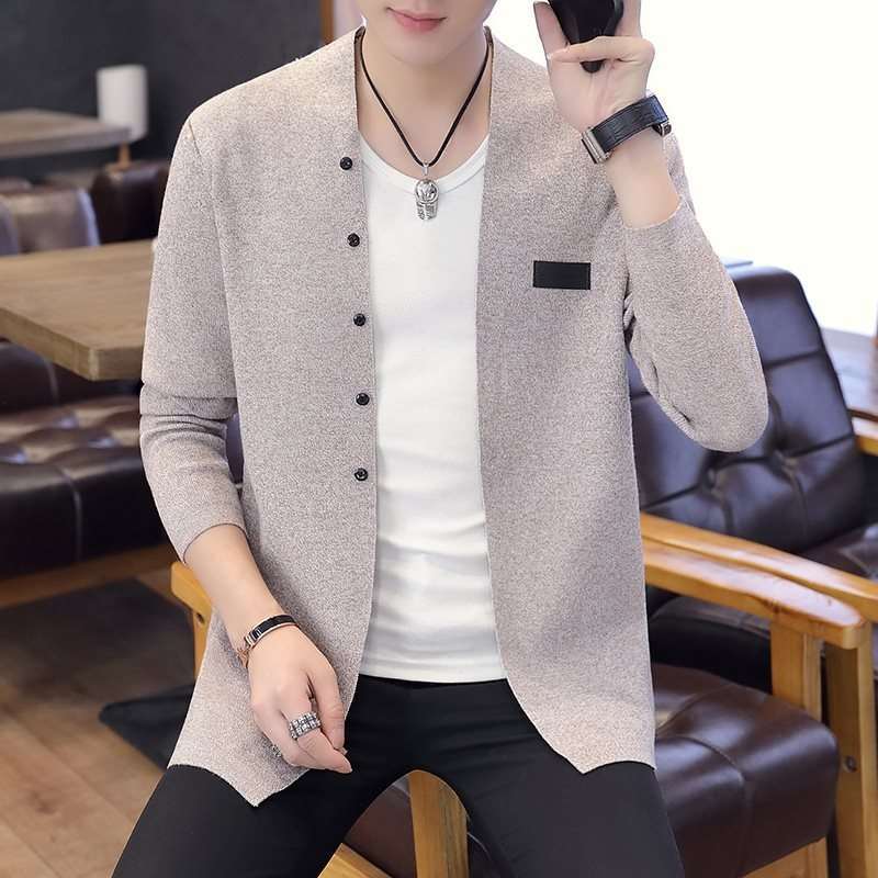 Title 3, Thin Long-sleeved Slim-fit Sweater Jacket Men