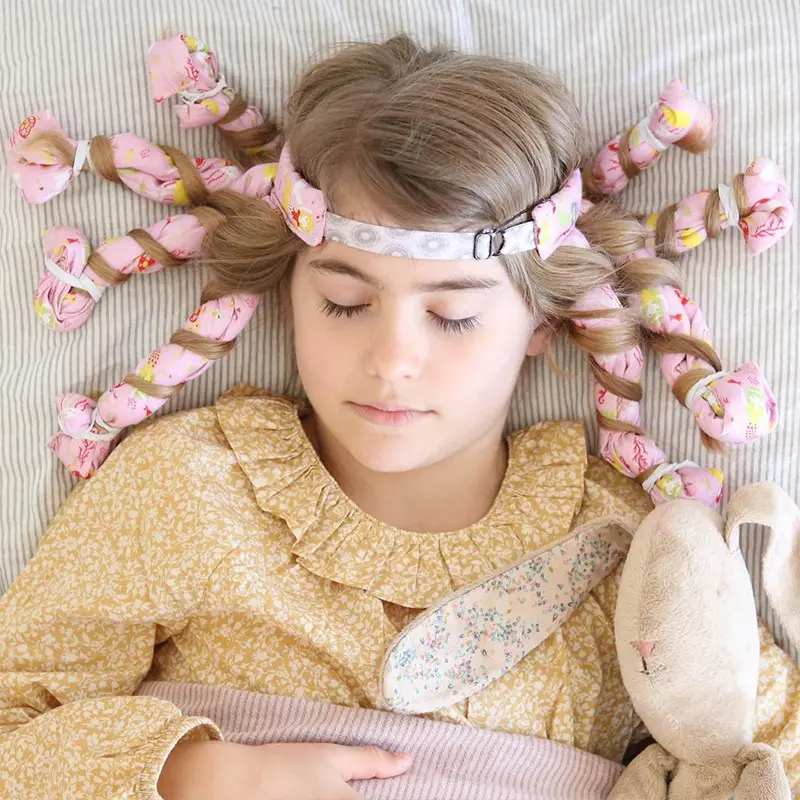 Curlers Curling Rod Ribbon Headband Silk Hair