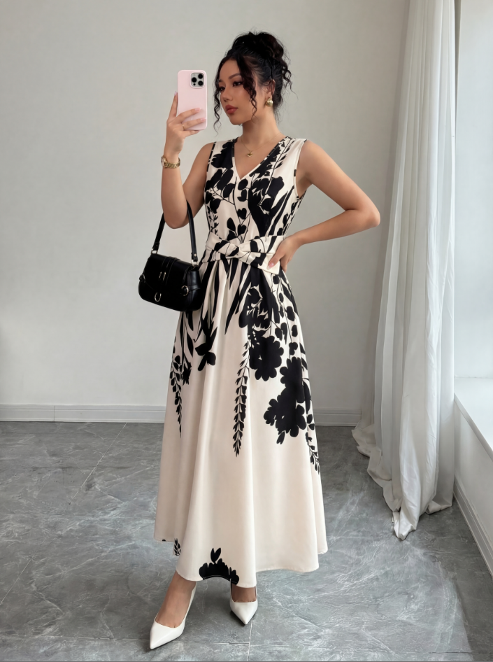 Robe mi-longue élégante — Confort et style au quotidien - image 2