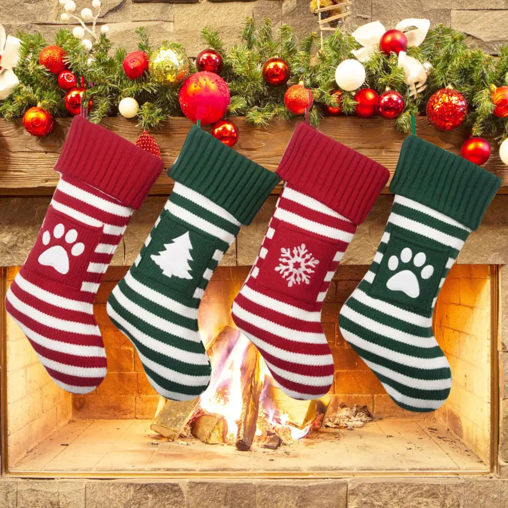 Christmas Pet Cat Dog Knitted Socks