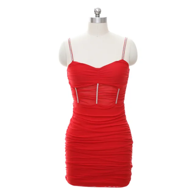 Pure Desire Sling Dress Summer European And America Red - Shop at LoveMi