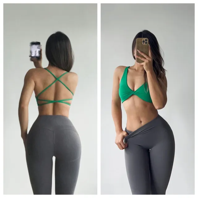 Yoga Breathable Vest Bra For External Wear Christmas Green - Shop at LoveMi