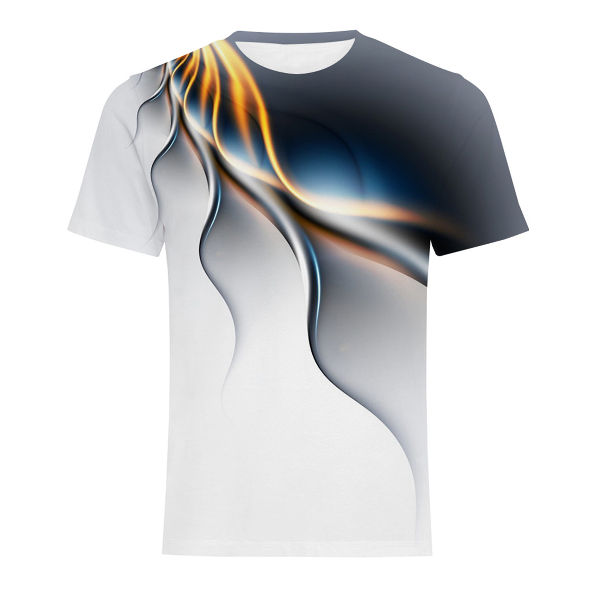 Title 24, T-shirt da uomo casual con stampa digitale e gi...