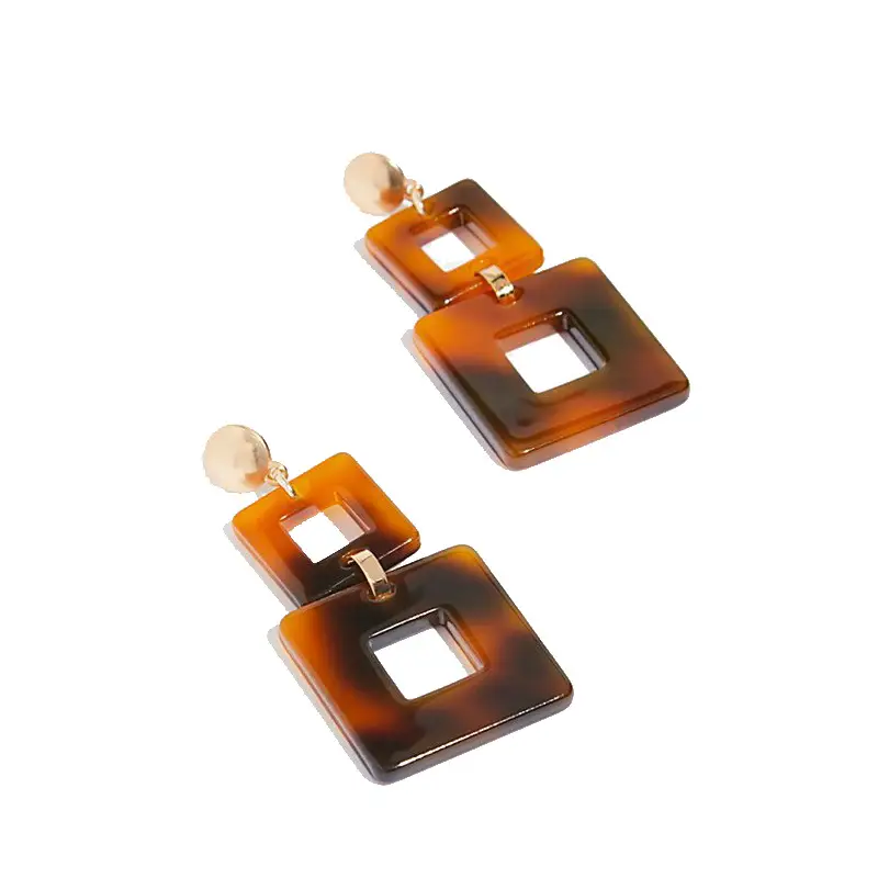 Cellulose Acetate Sheet Earrings Resin Earrings Square
