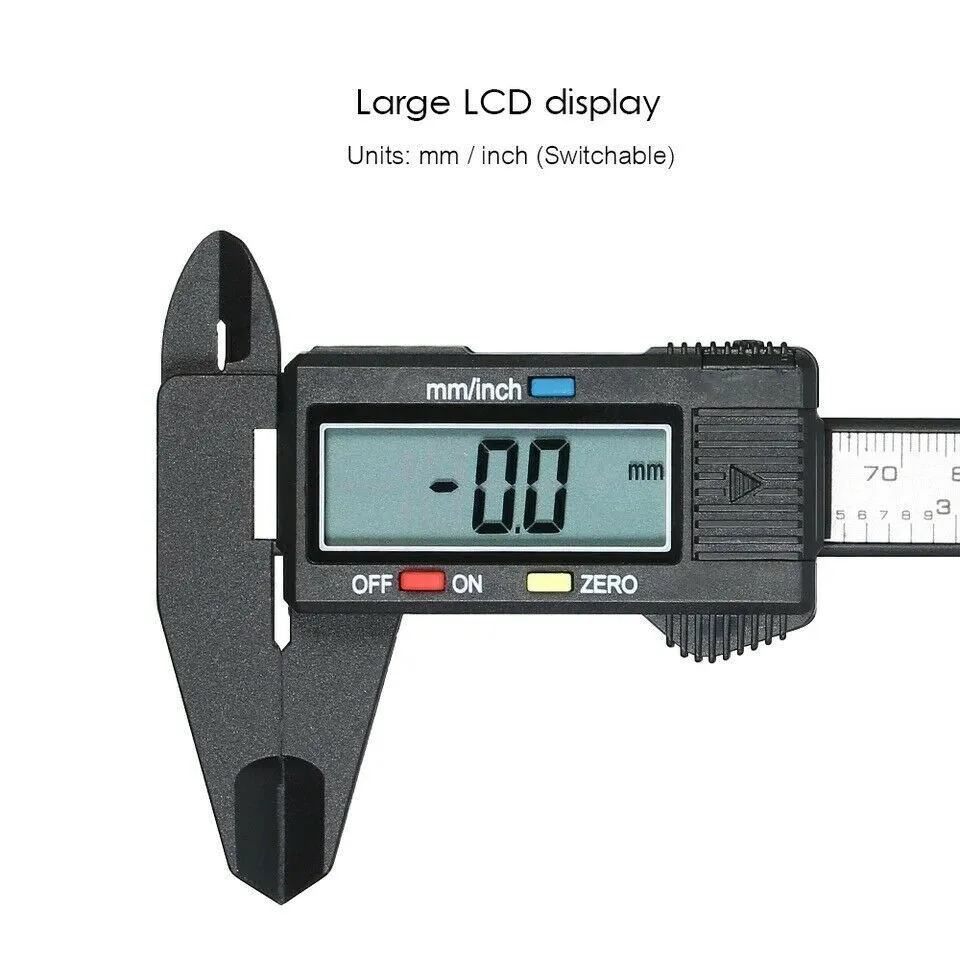 Carbin Fiber Electronic Digital Vernier Caliper Micrometer Guage LCD 6 150mm – image 2