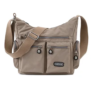 Women Shoulder Bags Multiple Pockets Waterproof Crossbody Bags - Apricot