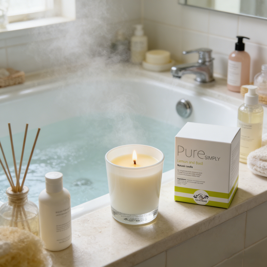 Soy Wax Scented Candle, Citrus Bergamot Lavender Basil Cardamom Patchouli Vetiver Oakmoss, Herbaceous Woody Aromatherapy Candle For Home Relaxation