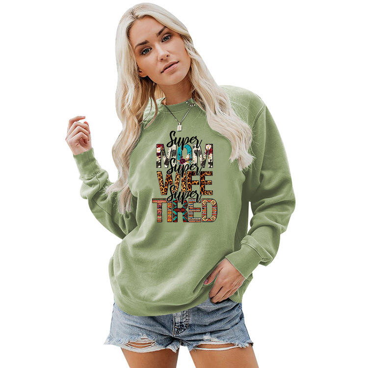 Women's Crew Neck Print Plus Size Sweatshirt