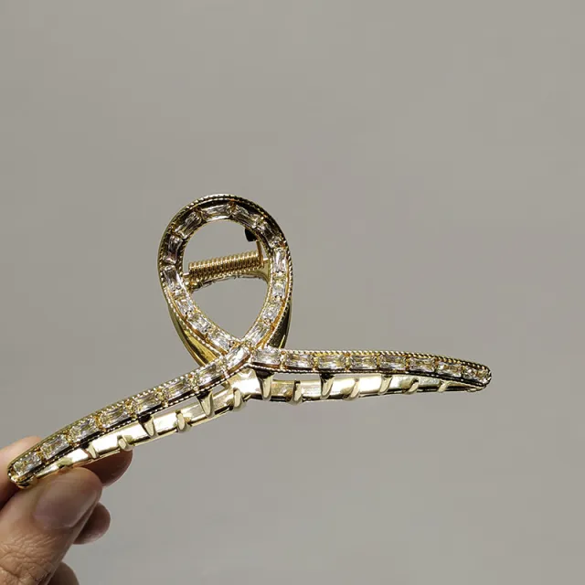 Grab Clip Set Crystal Shiny Temperament Hair Metal Diamond - Shop at LoveMi