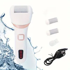 Electric Foot Grinder And Callus Remover, Electric Foot Polisher, Rechargeable Foot Washing And Pedicure Kit, Suitable For Cracked Heels And Dead S... - View 1