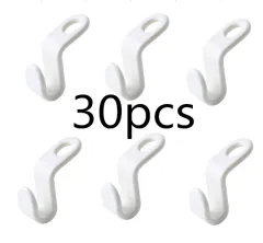 Plastic Closet Stack Hanger Rack Multi-function Wardrobe Space-saving Hanger Hook Coat Hook Bedroom Storage Wardrobe Organiser - 30Packs - View 1