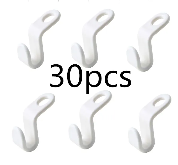 Plastic Closet Stack Hanger Rack Multi function Wardrobe Space saving Hanger Hook Coat Hook Bedroom Storage Wardrobe Organizer 30Packs - Shop at LoveMi