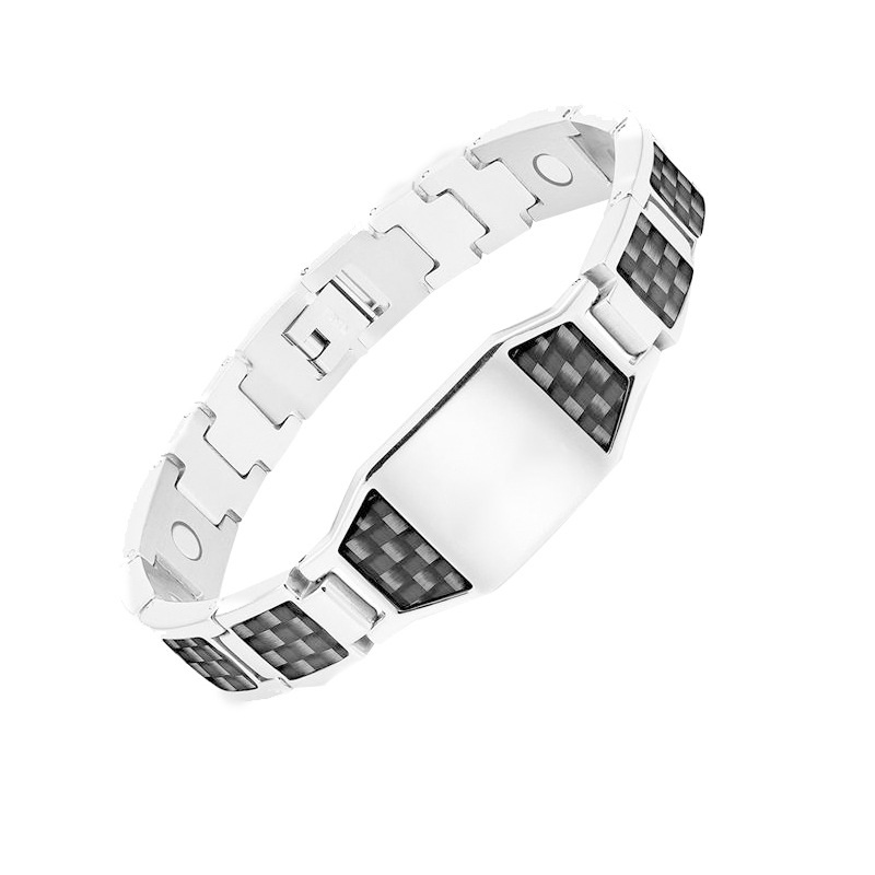 Carbon Fiber Titanium Steel Stainless Steel Bracelet Magnet Bracelet