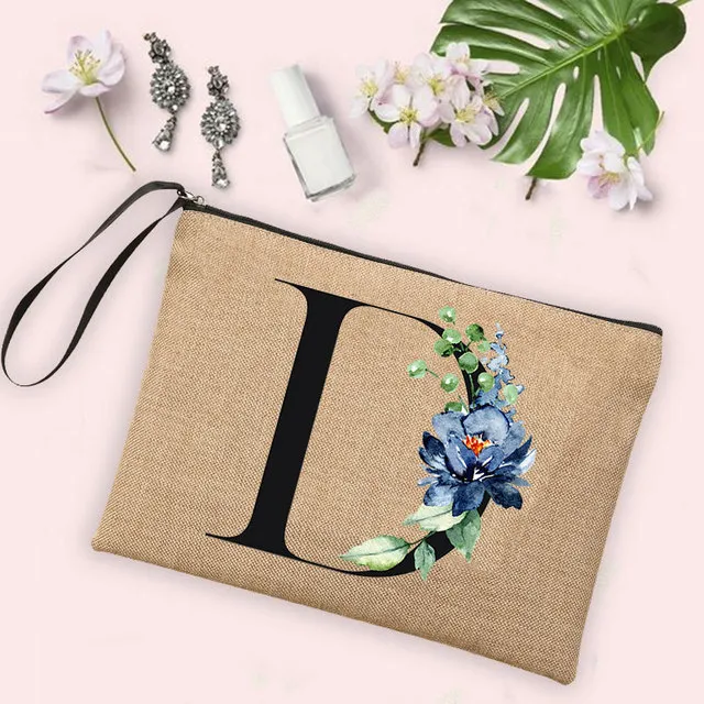 Letter Flower Storage Bag Makeup Brush Pencil - Shop at LoveMi