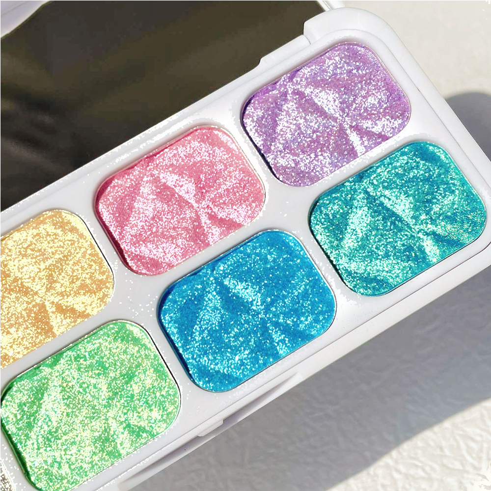 8 Colors Macaron Chameleon Eye Shadow Plate,Shimmer, Glitter, Iridescent... 5