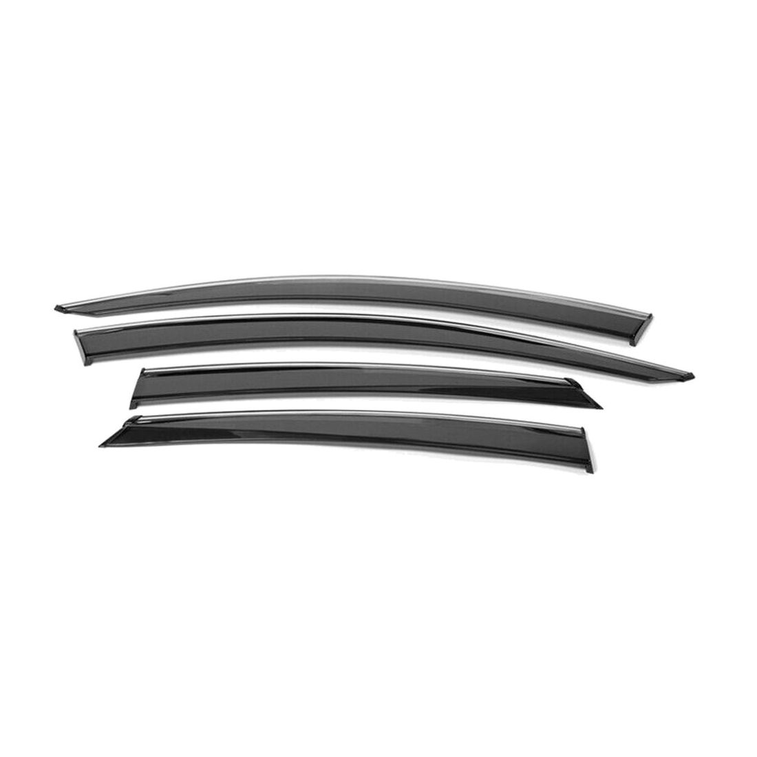 Fits 16-21 H Onda Civic Sedan OE Style Window Visor Rain Guard W- Chrome Trim 4PC product image