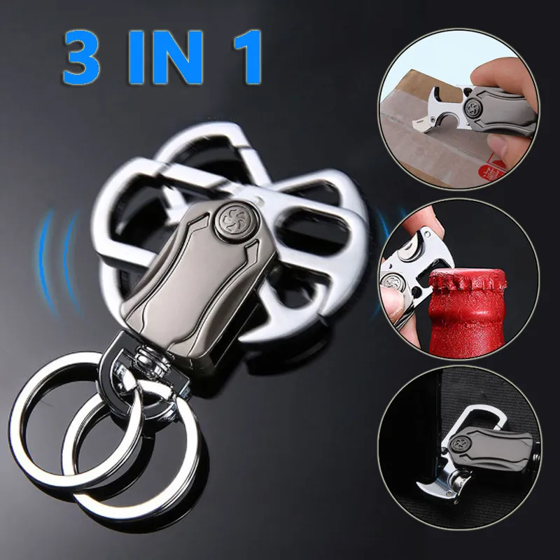 3 in 1 Fidget Spinner Keychain with Pocket Knife