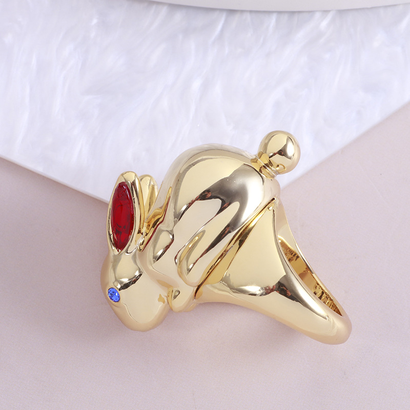 Title 8, Womens Metal Smooth Face Wealth Rabbit Ring. A...