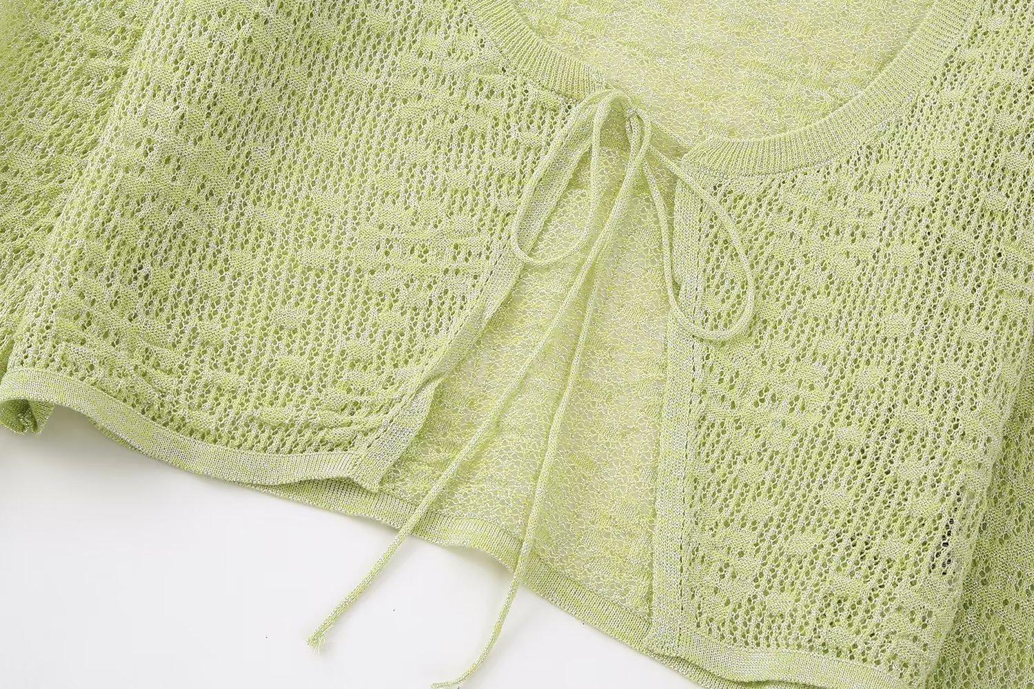 European And American Style Knitted Metal Short Cardigan