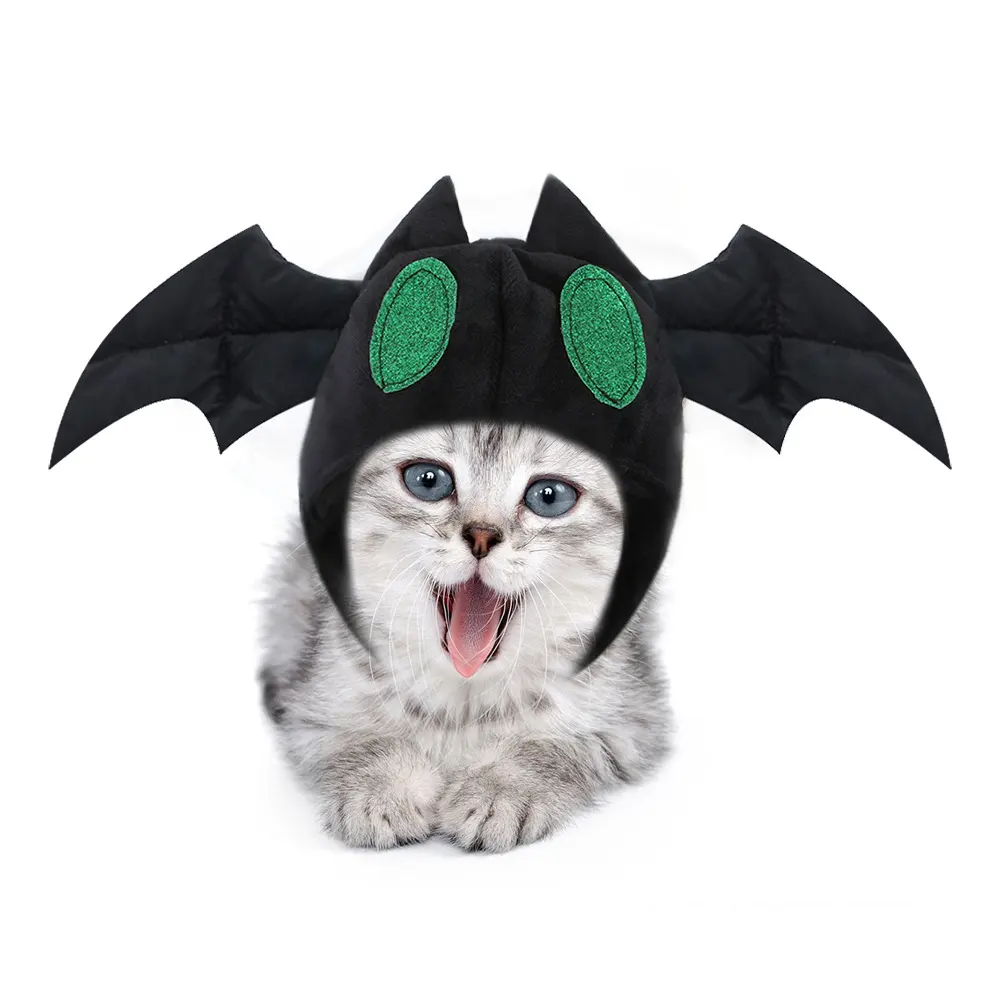 Pet Halloween Hat Teddy Dress Up Bat Headdress Cat