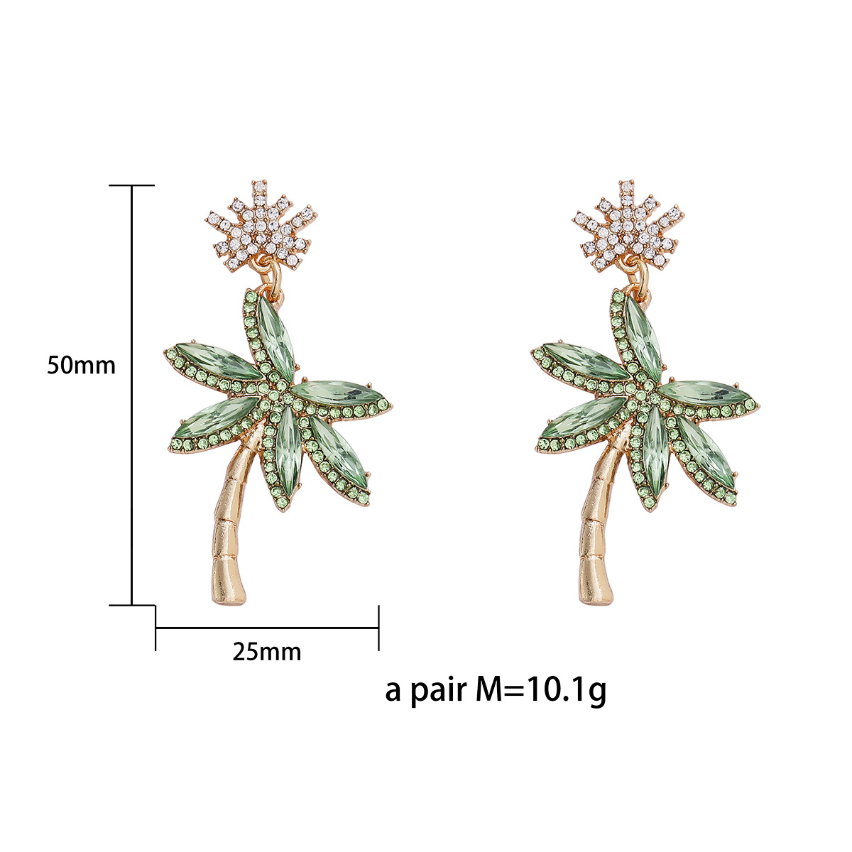 Title 5, Bohemian Beach Style Alloy Coconut Tree Earrings