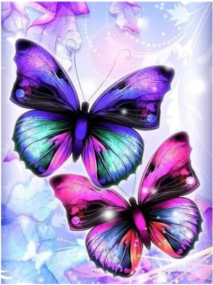 Butterfly Diamond Painting Kit - detail photo 7