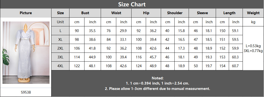 Polyester 3/4-Sleeve Long Evening Dress, picture 4 of 9