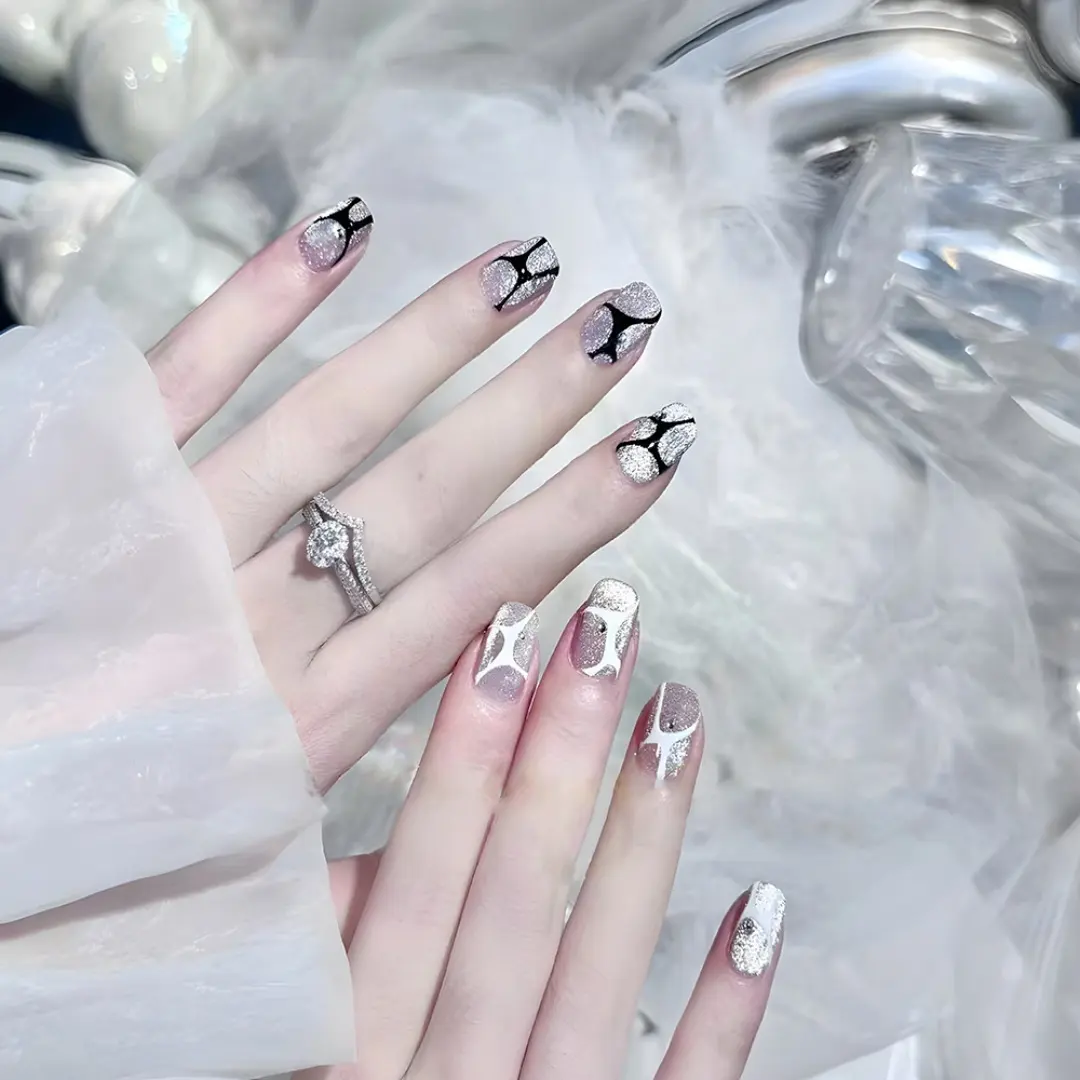 Of Short Rectangular Cat-eye Gradient Push-on 3D