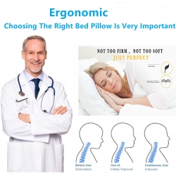 Twin Pack Hotel Quality Bed Pillow High Support Neck Pillows Medium Firm Queen King--Queen