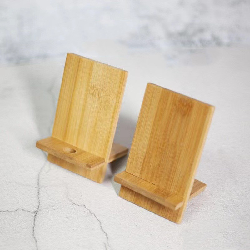Desktop Bamboo Phone Holder Charging - Image 4