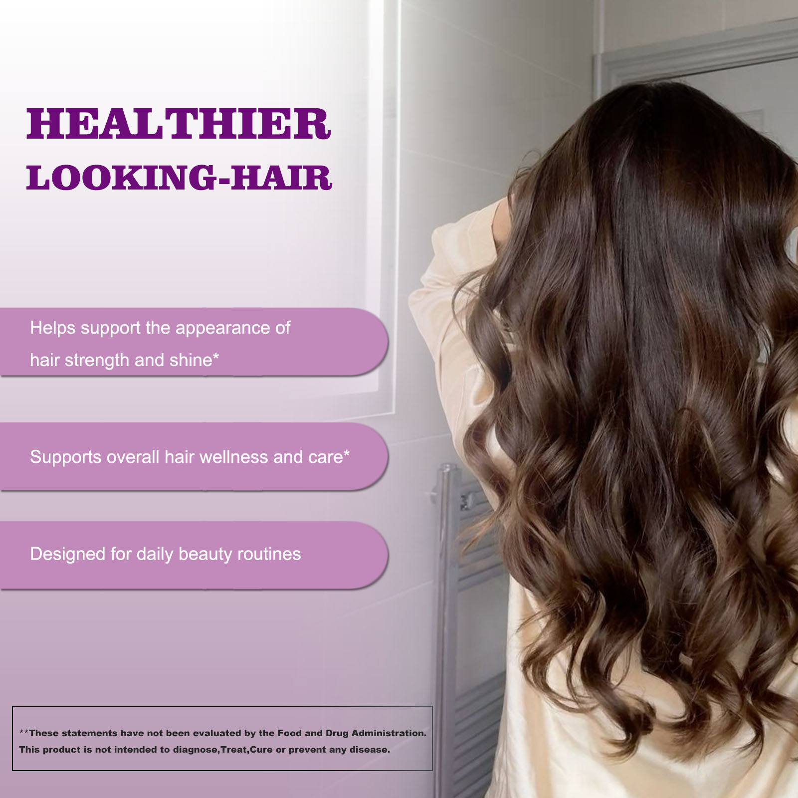 WINYEL Hair Growth Soft Chewables, Containing Hair Growth Vitamins For Men And Women, Biotin, To Help Create Thicker, Fuller, And Stronger Hair, Mixed Berries, 60 Soft Chewables.