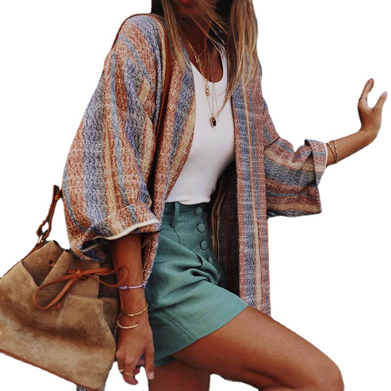 Cross-border Cardigan Foreign Trade Independent Station Casual Printing