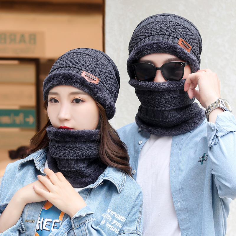 Scarf hat grey