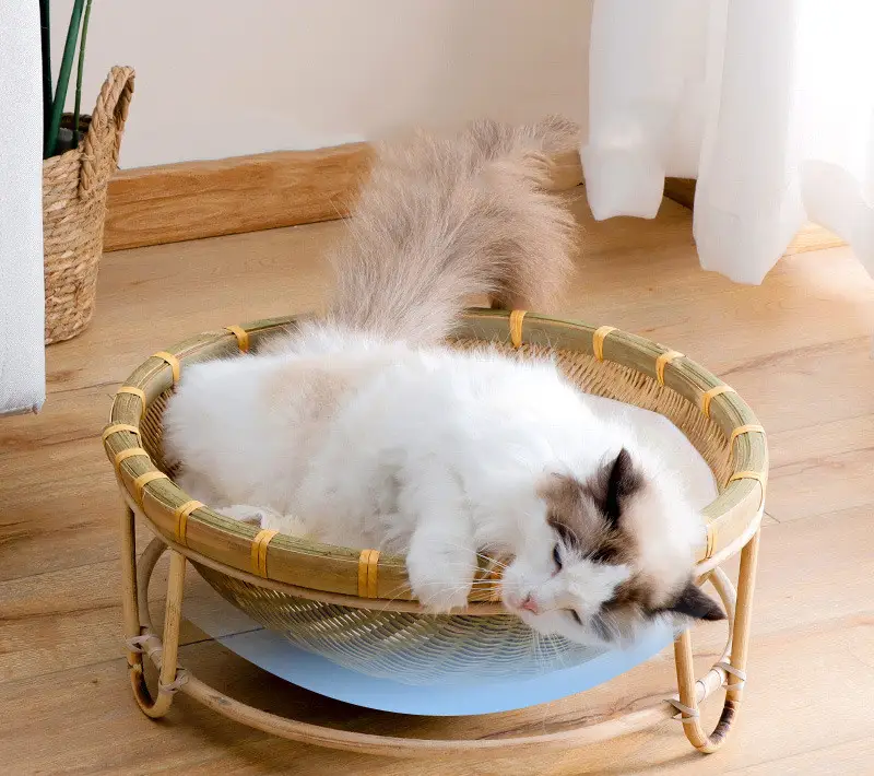 Bamboo Cat Nest Universal Semi-enclosed Washable Woven Toy