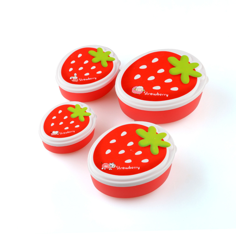 Title 5, Strawberry 4-piece Preservation Box Mini Cartoo...