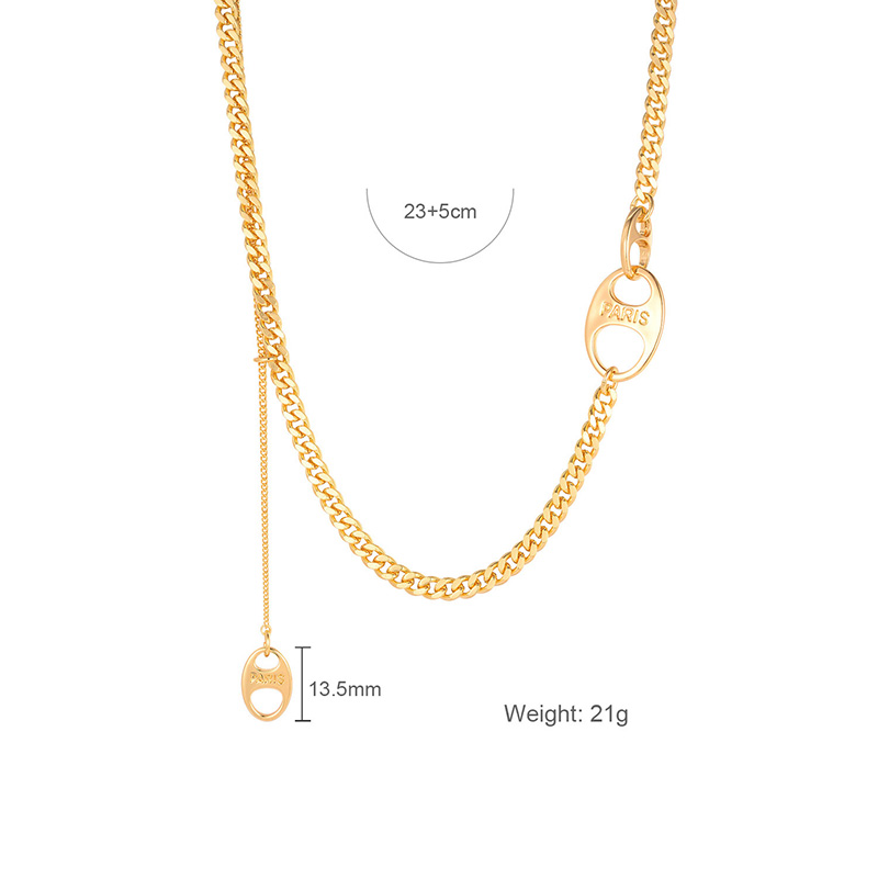 Pendant Necklace Multi-layered Wear Net Red Stainless Steel Sweater Chain
