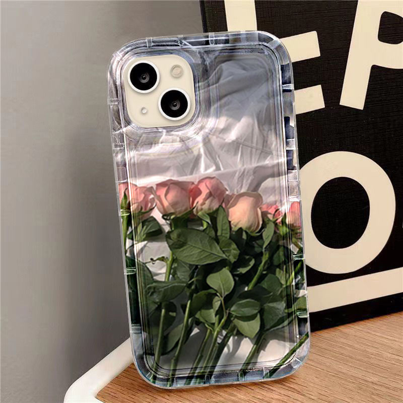 Title 5, Rose Flower Space Phone Case Protective Cover