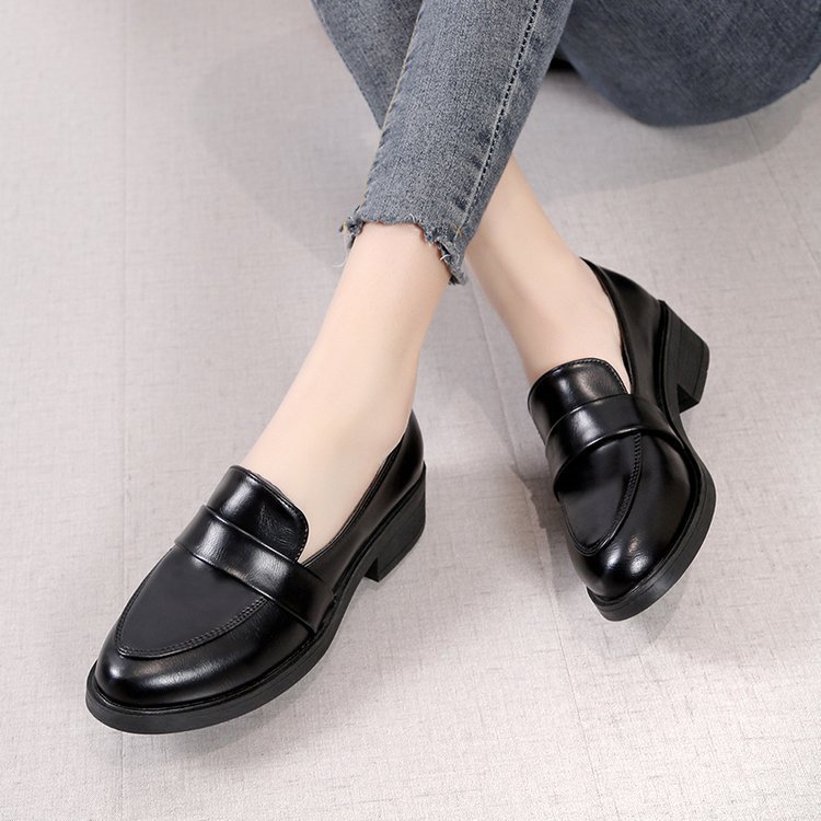 Women's Pointed Toe Chunky Heel Fashion Casual Shoes