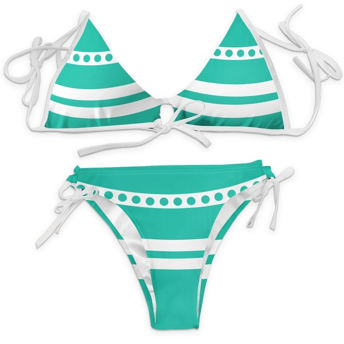 Title 3, Damesmode bikini set met eenvoudige 3D digitale...