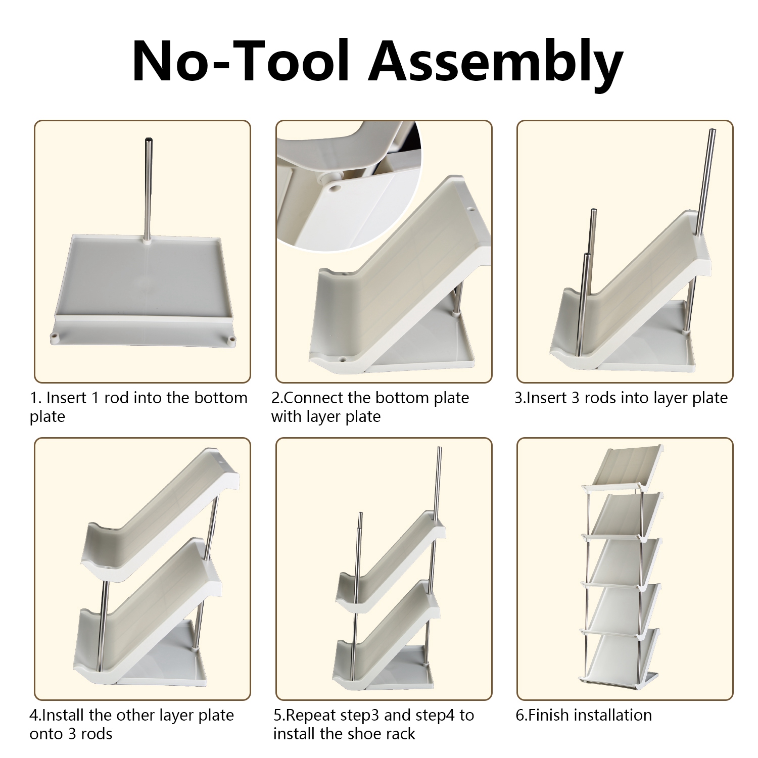 8 Tier Vertical Shoe Rack Narrow Free Standing Storage Organizer For Entryway Space-Saving Stackable Shoe Holder Corner Shoe Tower For Entryway Bedroom Hallway Living Room