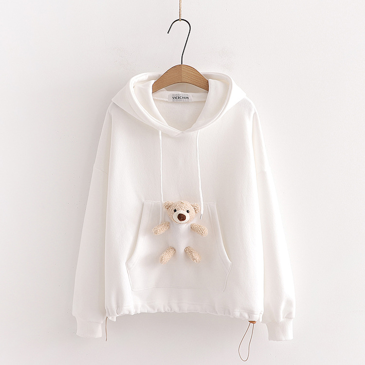 Title 9, Doll bear round neck plus velvet warm sweater