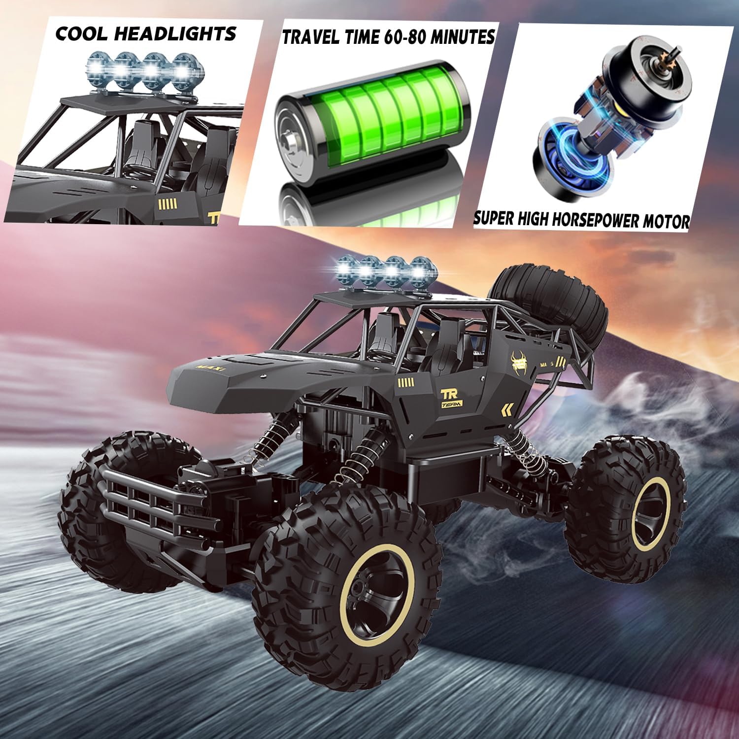 TEMU ne peut pas vendre. UK rc car rock crawler rechargeable off road truck 4WD – Image 8