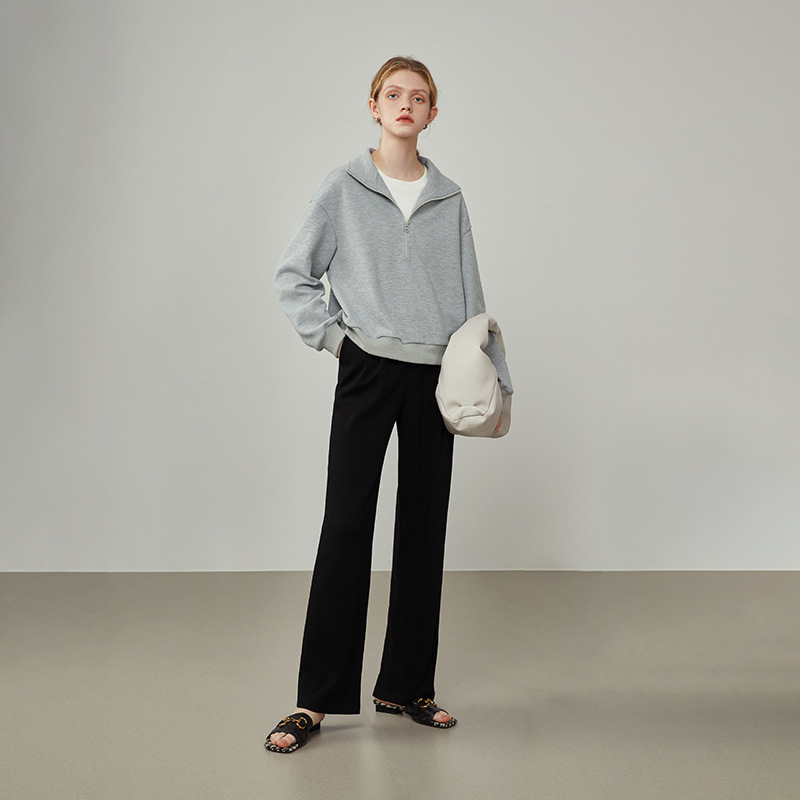 Slender High Waist Wide Leg Pants Slim And Versatile Casual