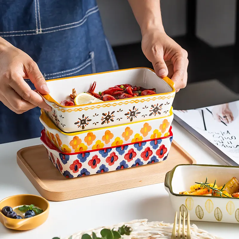 Creative Tableware for Household Ceramic Baking Bowls and Plates