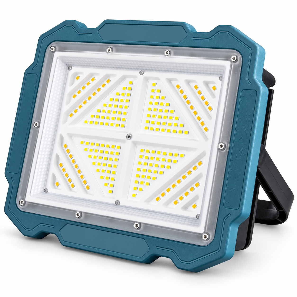 Solar Powered Rechargeable Battery Display Power Bank Function LED Work Light W8150 4 Blue 2500LM