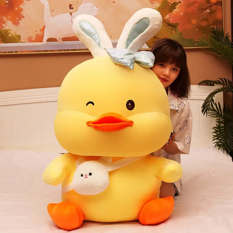 Cute Rabbit Ear Duck Doll Plush Toy